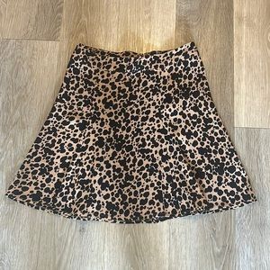 New Reformation Cheetah Mini Skirt Size 2